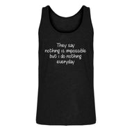 Mens Nothing is Impossible Jersey Tank Top