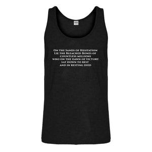 Tank On the Sands of Hesitation Mens Jersey Tank Top