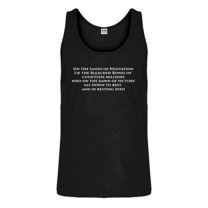 Tank On the Sands of Hesitation Mens Jersey Tank Top