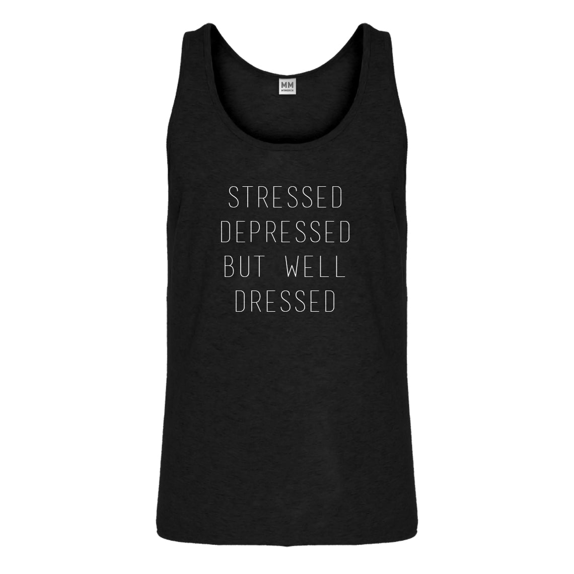 Tank Stressed Depressed Mens Jersey Tank Top