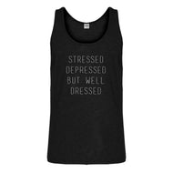 Tank Stressed Depressed Mens Jersey Tank Top