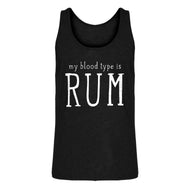 Mens My Blood Type is Rum Jersey Tank Top