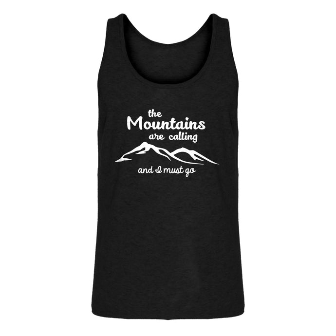 Mens The Mountains are Calling Jersey Tank Top