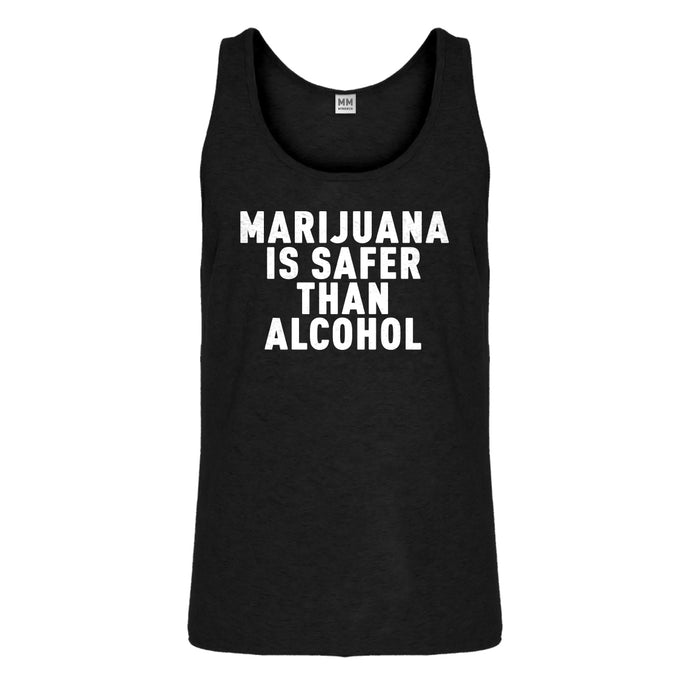 Tank Marijuana is Safer Mens Jersey Tank Top