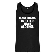Tank Marijuana is Safer Mens Jersey Tank Top
