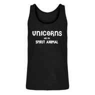 Mens Unicorns are my Spirit Animal Jersey Tank Top