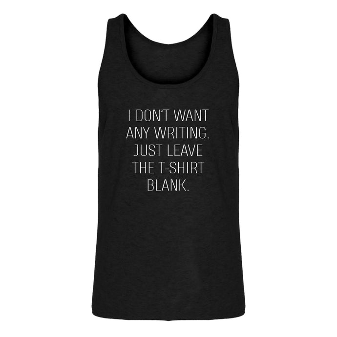Tank Leave the Tshirt Blank Mens Jersey Tank Top