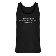Mens Confucius say Jersey Tank Top