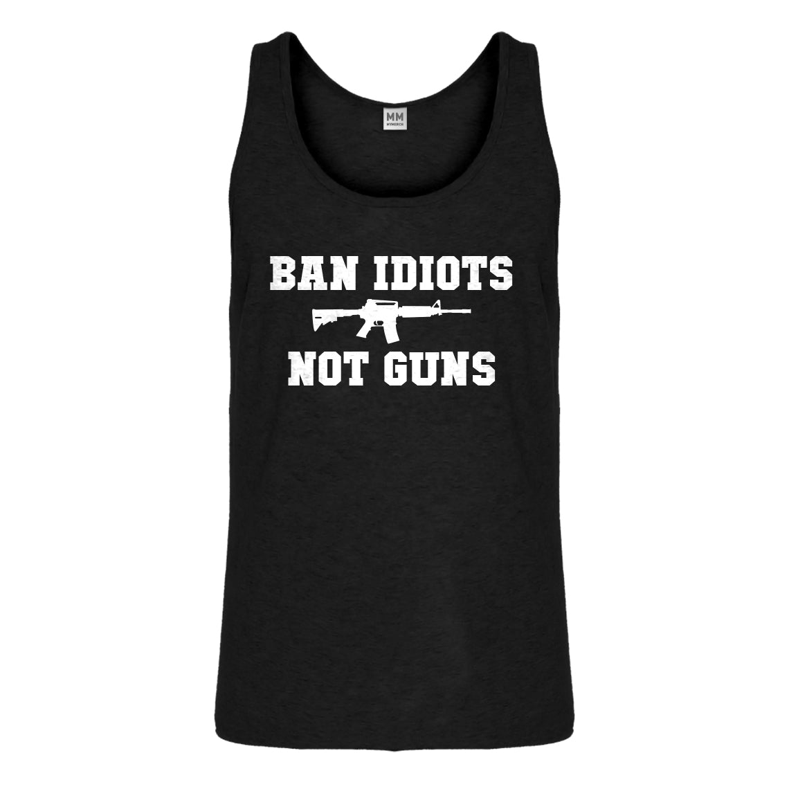 Tank Ban Idiots Not Guns Mens Jersey Tank Top
