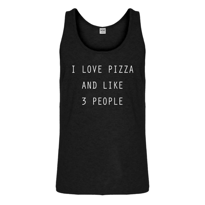Tank I Love Pizza and like 3 People Mens Jersey Tank Top