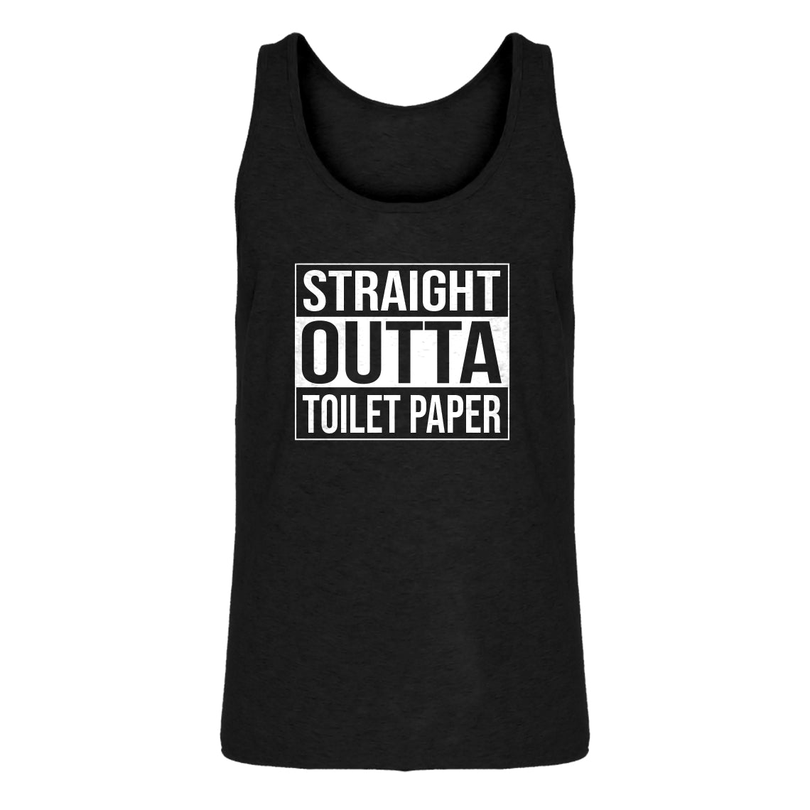 Mens Straight Outta Toilet Paper Jersey Tank Top