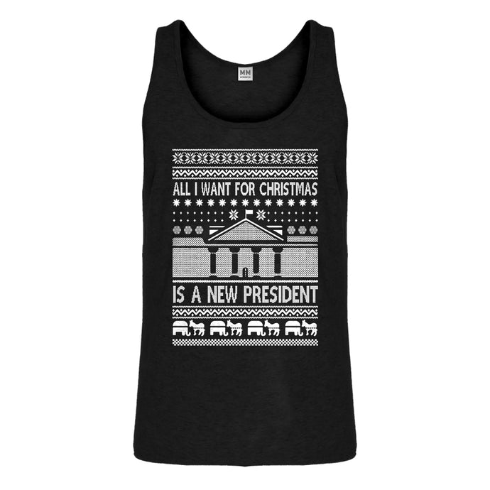 Tank All I Want for Christmas is a New President Mens Jersey Tank Top
