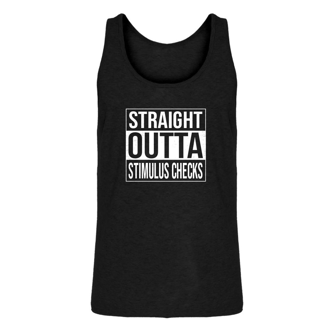 Mens Straight Outta Stimulus Checks Jersey Tank Top