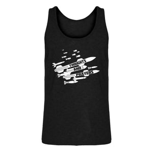 Tank Thoughts and Prayers Mens Jersey Tank Top