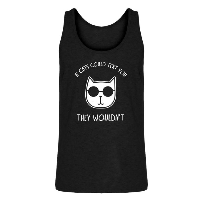Mens If Cats Could Text Jersey Tank Top