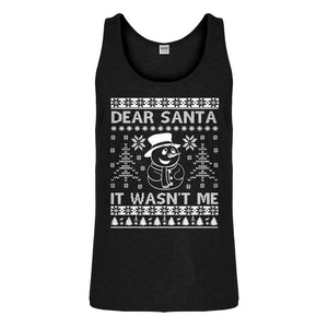 Tank Dear Santa It Wasn't Me Mens Jersey Tank Top