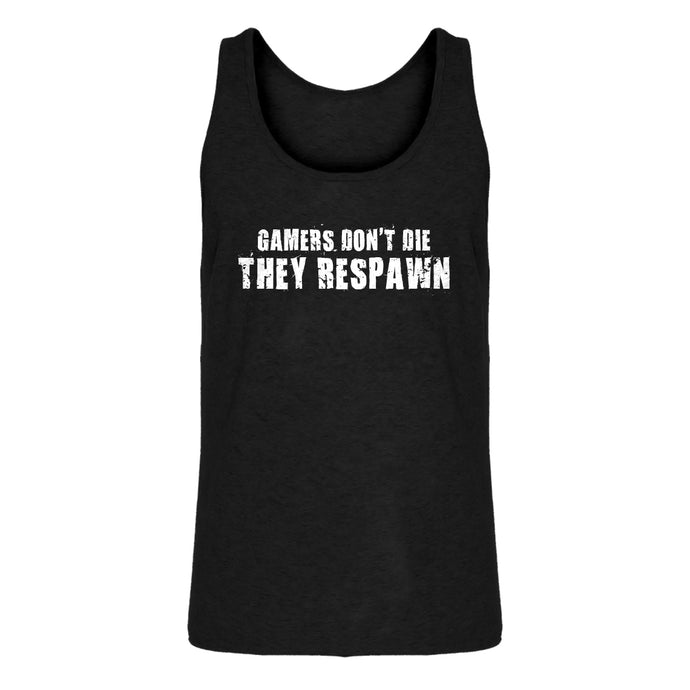 Mens Gamers Don't Die They Respawn Jersey Tank Top