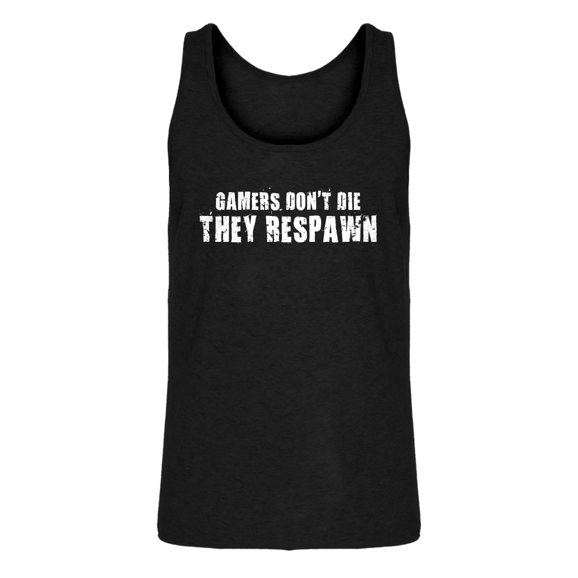 Mens Gamers Don't Die They Respawn Jersey Tank Top