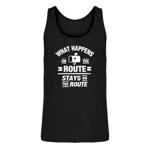 Tank What Happens on the Route Stays on the Route Mens Jersey Tank Top