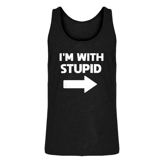 Mens I'm With Stupid Right Jersey Tank Top