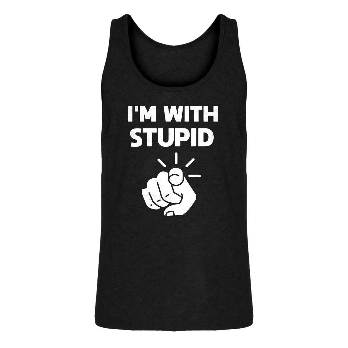 Mens I'm With Stupid You Jersey Tank Top