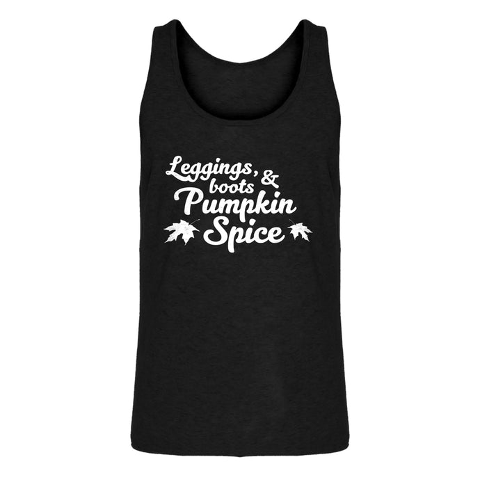 Mens Leggings, Boots, and Pumpkin Spice Jersey Tank Top