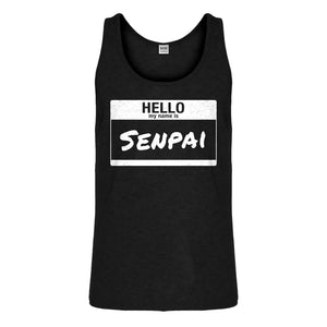 Tank Hello My Name is Senpai Mens Jersey Tank Top