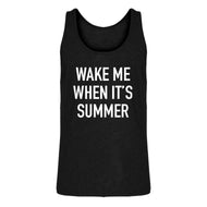 Mens Wake me When its Summer Jersey Tank Top
