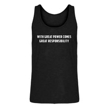 Mens With Great Power Comes Great Responsibility Jersey Tank Top