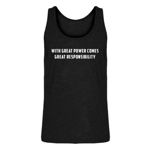 Mens With Great Power Comes Great Responsibility Jersey Tank Top