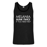 Tank Melania Blink Twice if You Need Help! Mens Jersey Tank Top