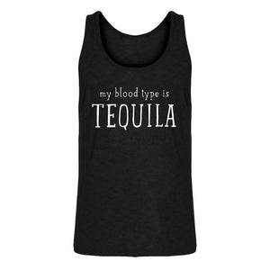 Mens My Blood Type is Tequila Jersey Tank Top