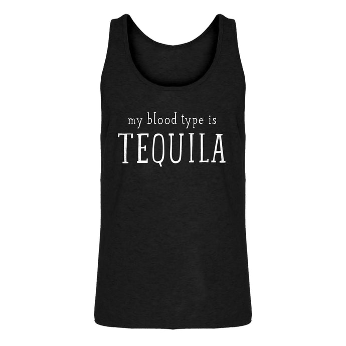 Mens My Blood Type is Tequila Jersey Tank Top