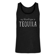 Mens My Blood Type is Tequila Jersey Tank Top