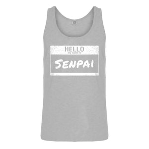 Tank Hello My Name is Senpai Mens Jersey Tank Top