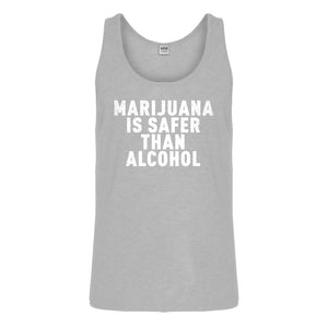 Tank Marijuana is Safer Mens Jersey Tank Top