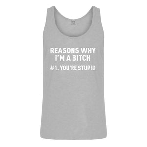 Tank Reasons Why You're Stupid Mens Jersey Tank Top