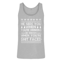 Tank He Sees Your When You're Sleeping Mens Jersey Tank Top
