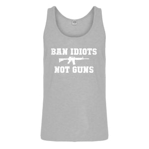Tank Ban Idiots Not Guns Mens Jersey Tank Top