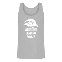 Mens Where We Landing Boys?! Jersey Tank Top