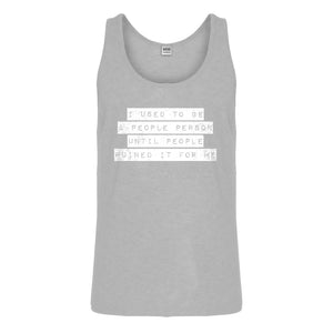 Tank I used to be a People Person Mens Jersey Tank Top