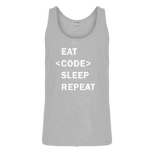 Tank Eat Code Sleep Repeat Mens Jersey Tank Top