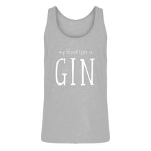 Mens My Blood Type is Gin Jersey Tank Top