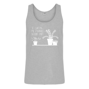 Tank I Can't My Plants Need Me! Mens Jersey Tank Top