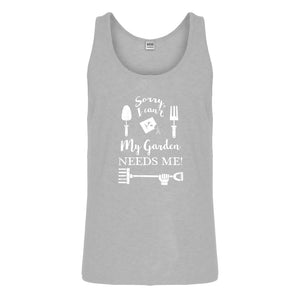 Tank I Can't My Garden Needs Me! Mens Jersey Tank Top