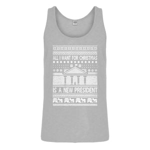 Tank All I Want for Christmas is a New President Mens Jersey Tank Top