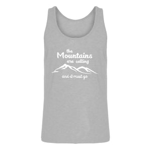 Mens The Mountains are Calling Jersey Tank Top