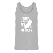 Tank Home is Where my Pit Bull is Mens Jersey Tank Top