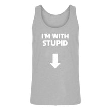Mens I'm with Stupid Down Jersey Tank Top