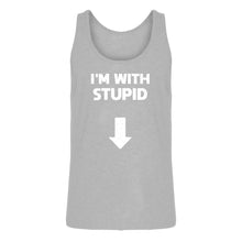 Mens I'm with Stupid Down Jersey Tank Top
